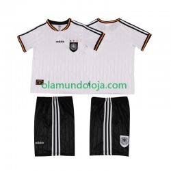 Camisola Alemanha 1996 Retro Criança Equipamento Primeiro Manga Curta